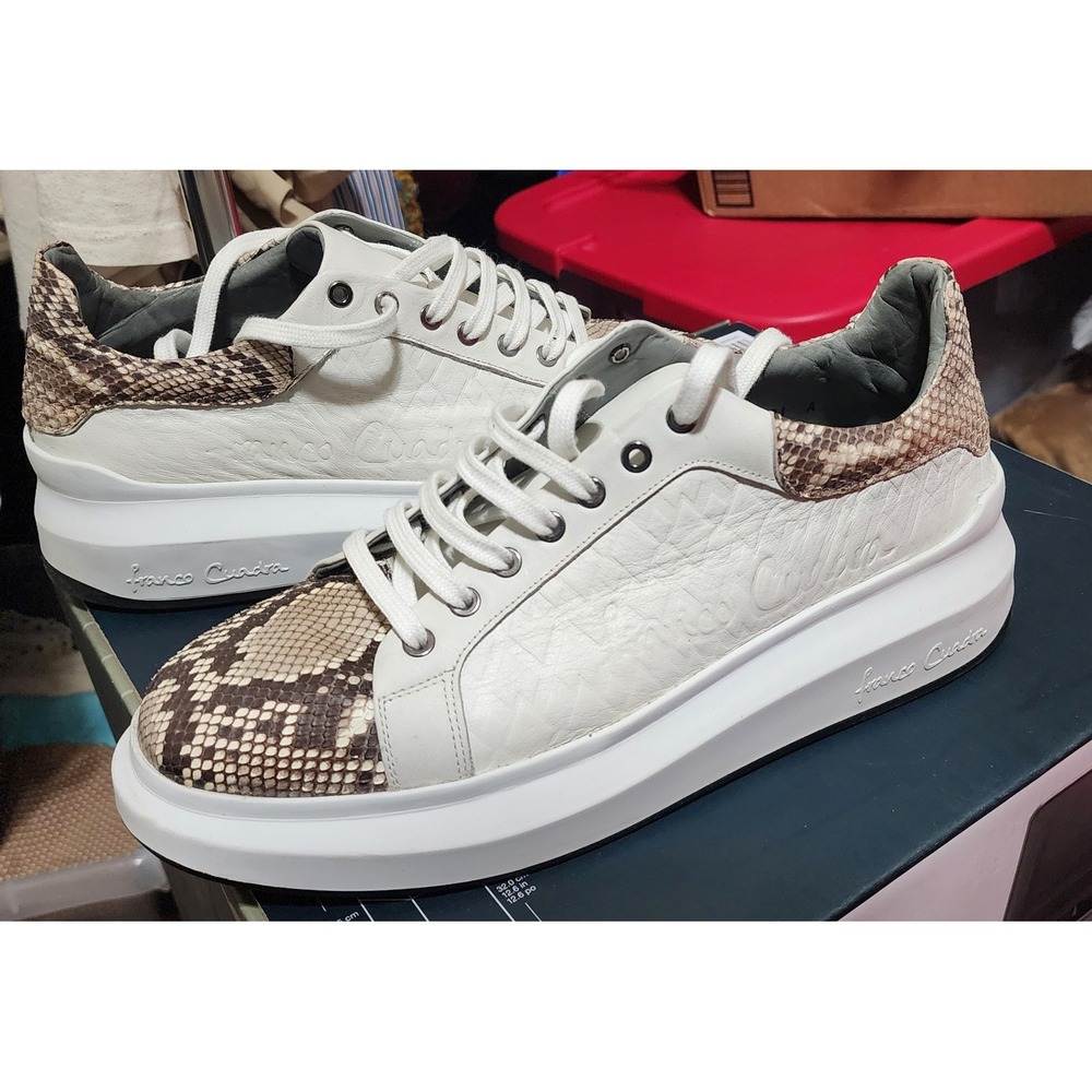 Franco Cuadra Python Leather Platform Sneakers De… - image 2
